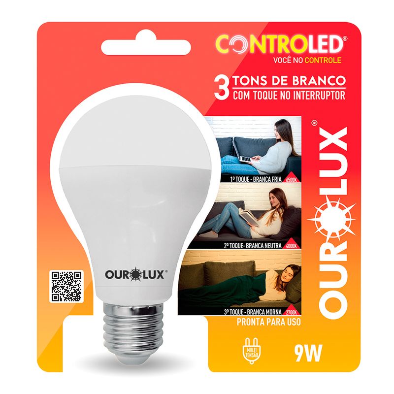 Lampada-Inteligente-Controled-3-Tons-de-Branco-9W-Ourolux